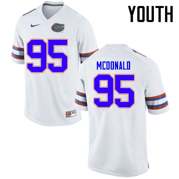 Florida Gators Youth #95 Ray McDonald College Football Jerseys White